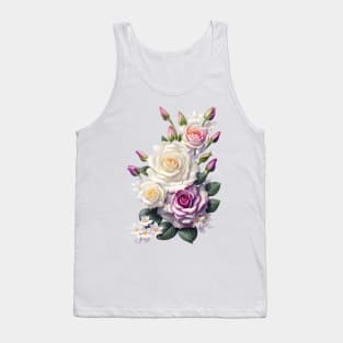 Elegant Rose Bouquet Tank Top